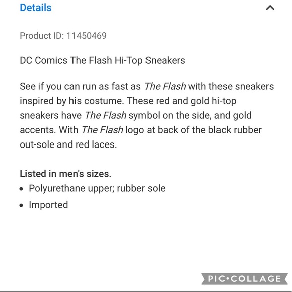 DC Comics The Flash Halloween Hi-Top Unisex Sneakers Size 8 - Picture 11 of 11